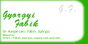 gyorgyi fabik business card