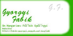 gyorgyi fabik business card